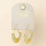 Scout | Chromacolor Miyuki U-Hoop Earring - Cream/Gold