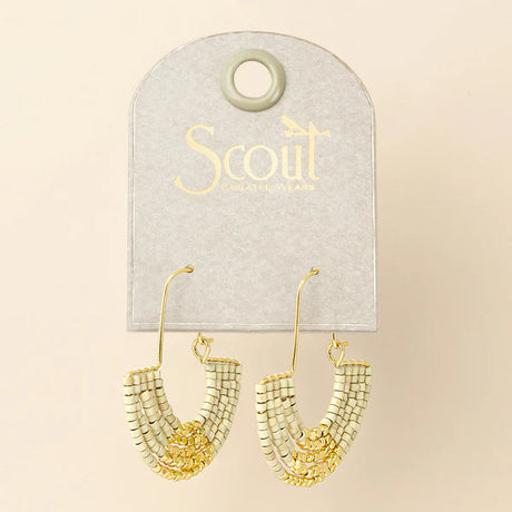 Scout | Chromacolor Miyuki U-Hoop Earring - Cream/Gold