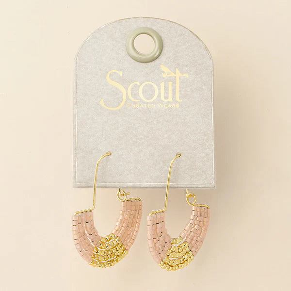 Scout | Chromacolor Miyuki U-Hoop Earring - Blush/Gold