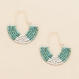 Scout | Chromacolor Miyuki U-Hoop Earring - Speckled Turquoise/Silver