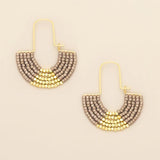 Scout | Chromacolor Miyuki U-Hoop Earring - Pewter/Gold