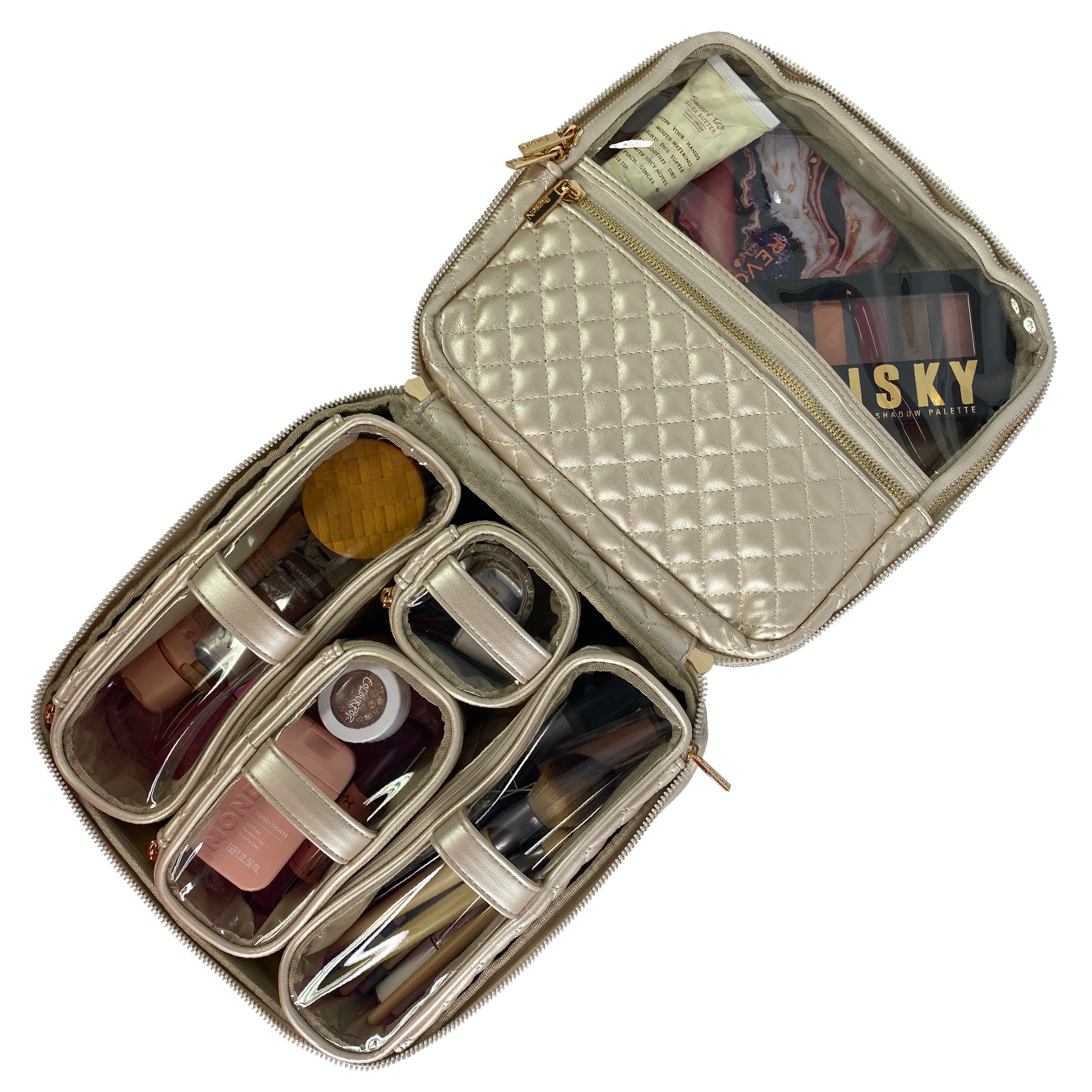 PurseN | Mini Diva Makeup Case - Pearl Quilted