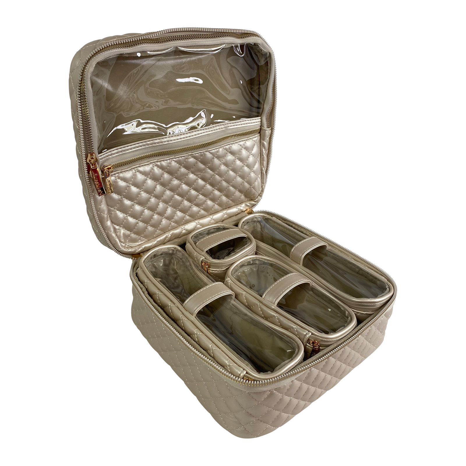 PurseN | Mini Diva Makeup Case - Pearl Quilted