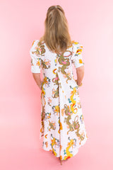 Dizzy Lizzie | Montauk Natural Dragon Print Dress