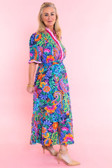 Painted Garden Midi Dress
