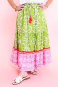 Blossom Bazaar Tiered Midi Skirt
