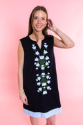 Blooming Grace Embroidered Mini Dress
