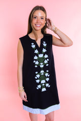 Blooming Grace Embroidered Mini Dress
