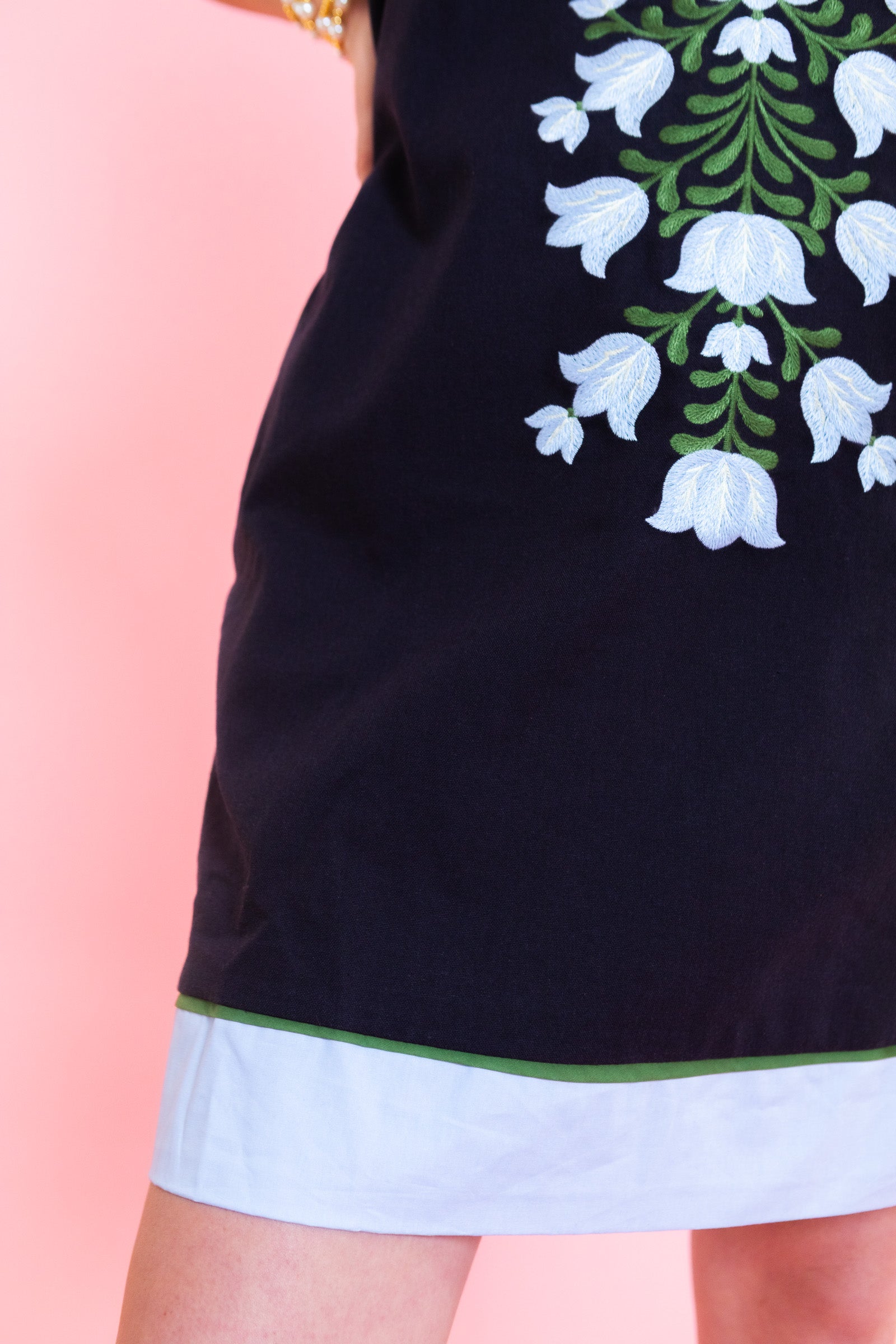 Blooming Grace Embroidered Mini Dress