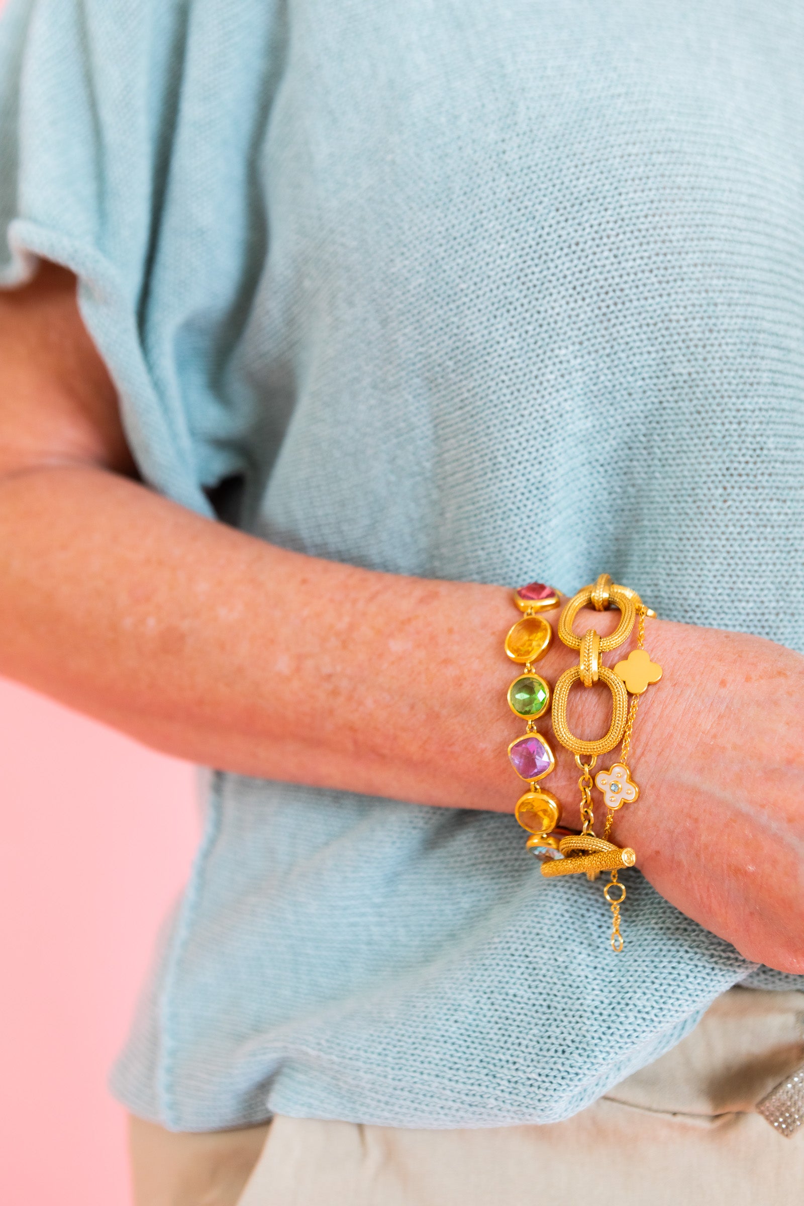 Short Sleeve V Neck Cotton Top Sage