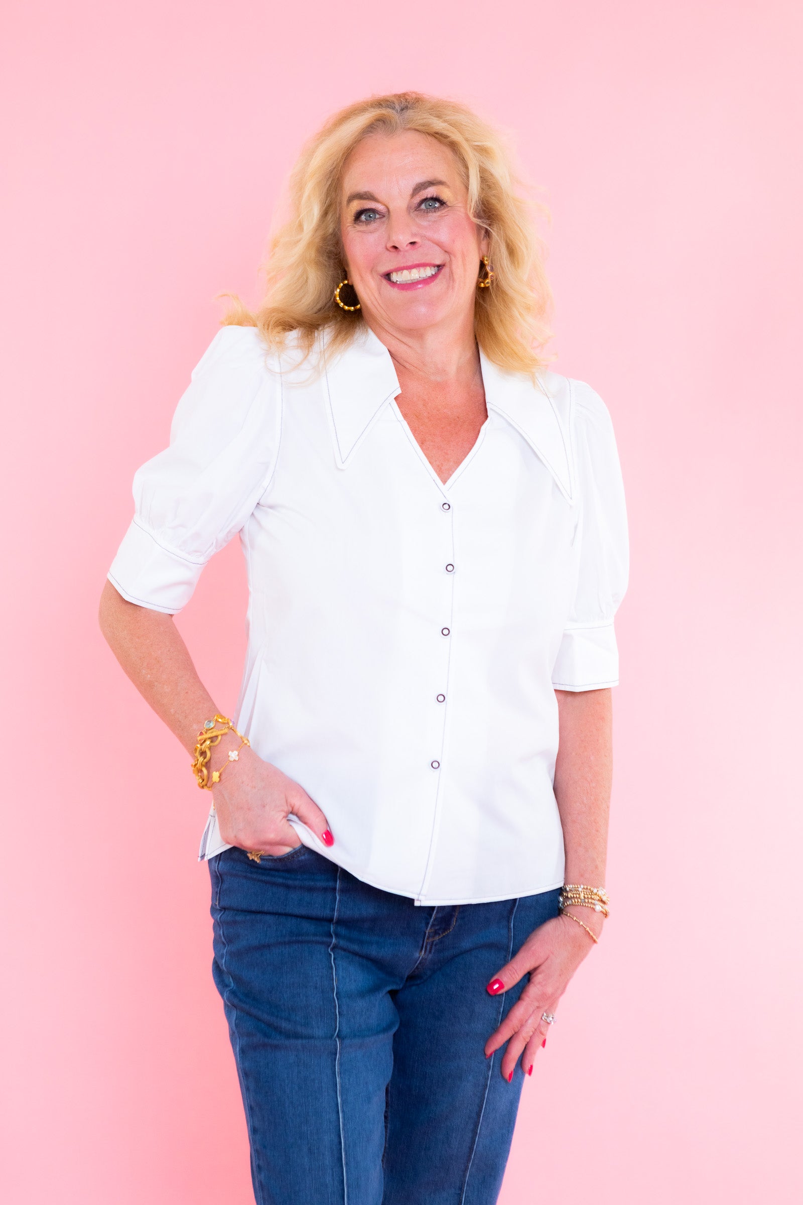 Lior | Blanche Pointed Collar Top