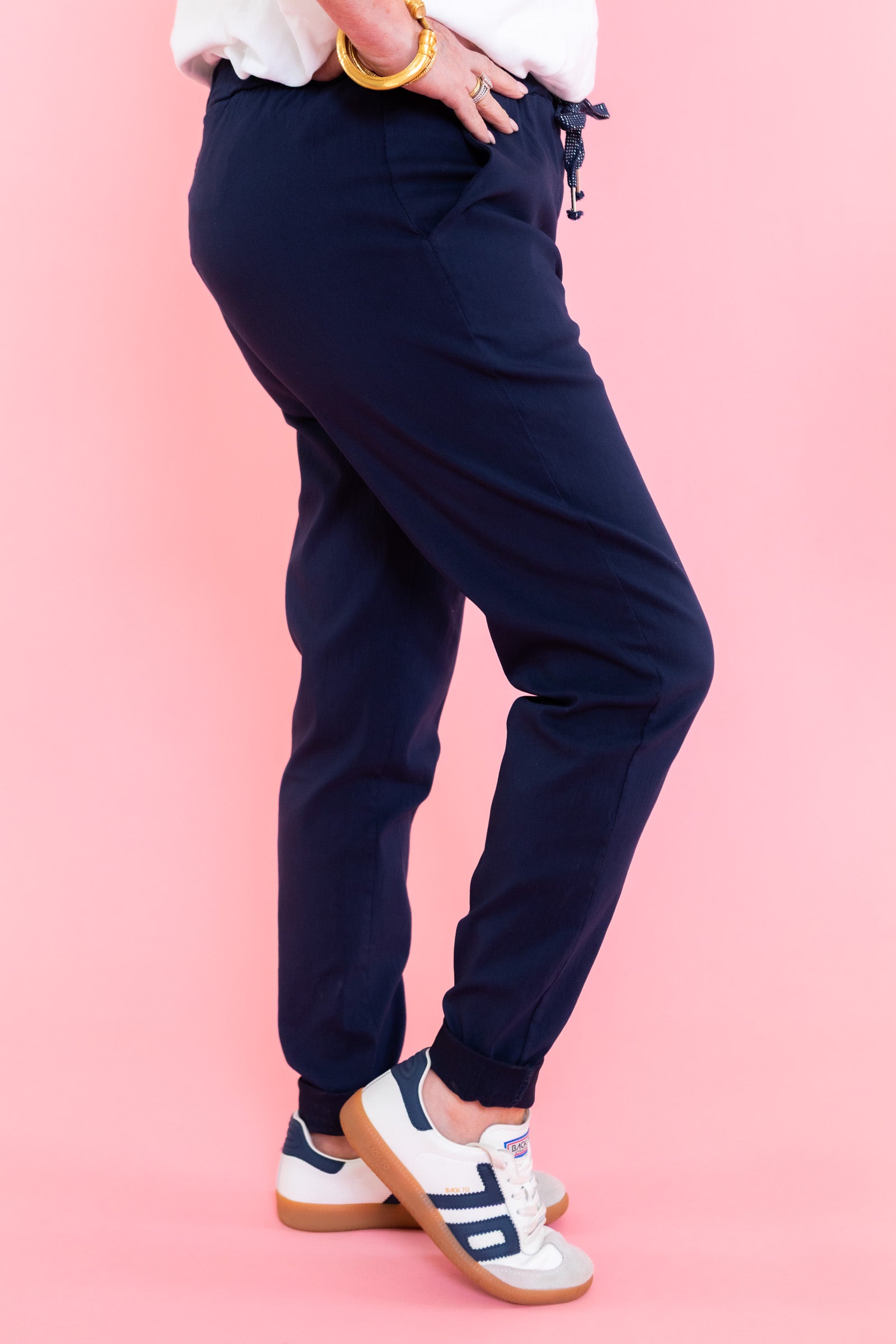 Solid Tie Waist Pants
