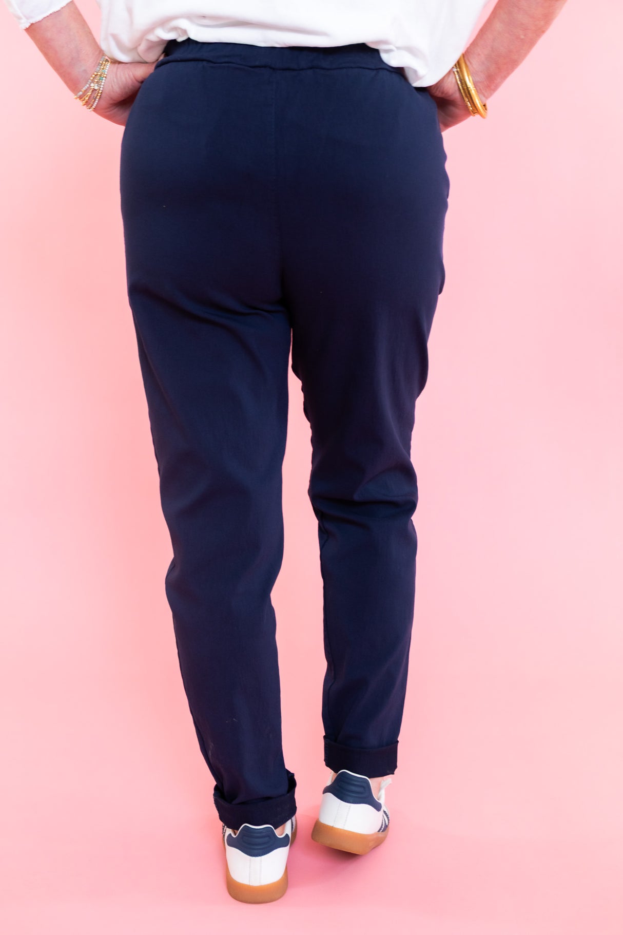 Solid Tie Waist Pants