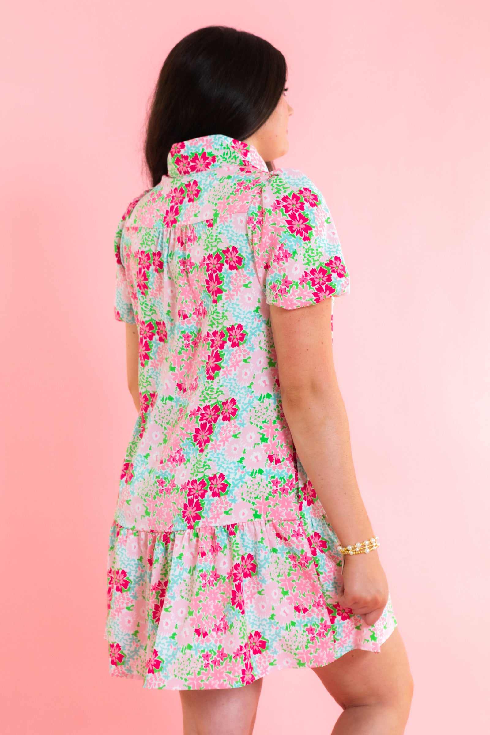 Mary Square | Nancy Dress- Petal Perfect Pink