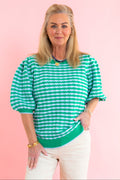 Mary Square | Abigail Sweater- Blue Green