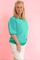 Mary Square | Abigail Sweater- Blue Green