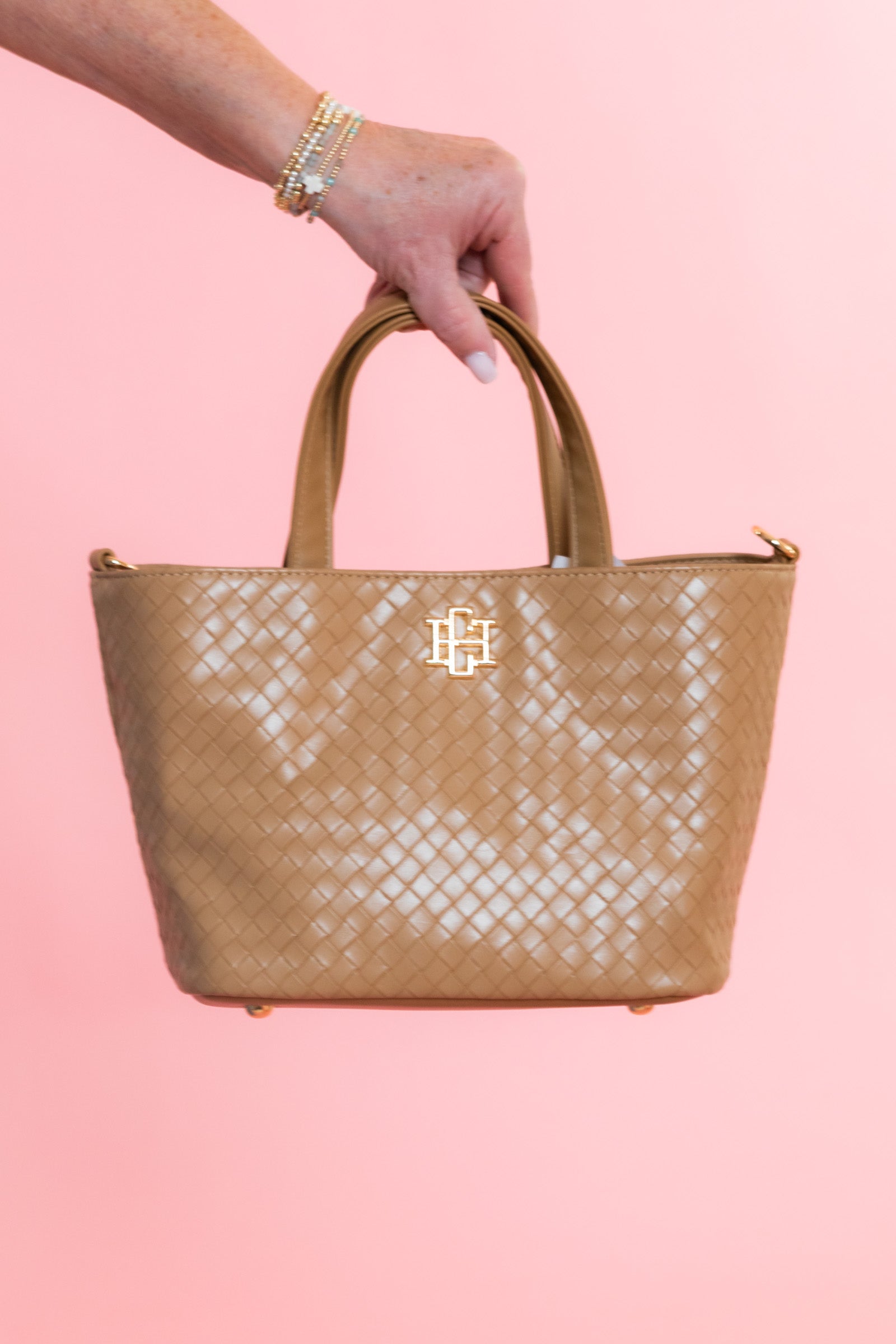 Caroline Hill | Maren Mini Tote - Woven Tan