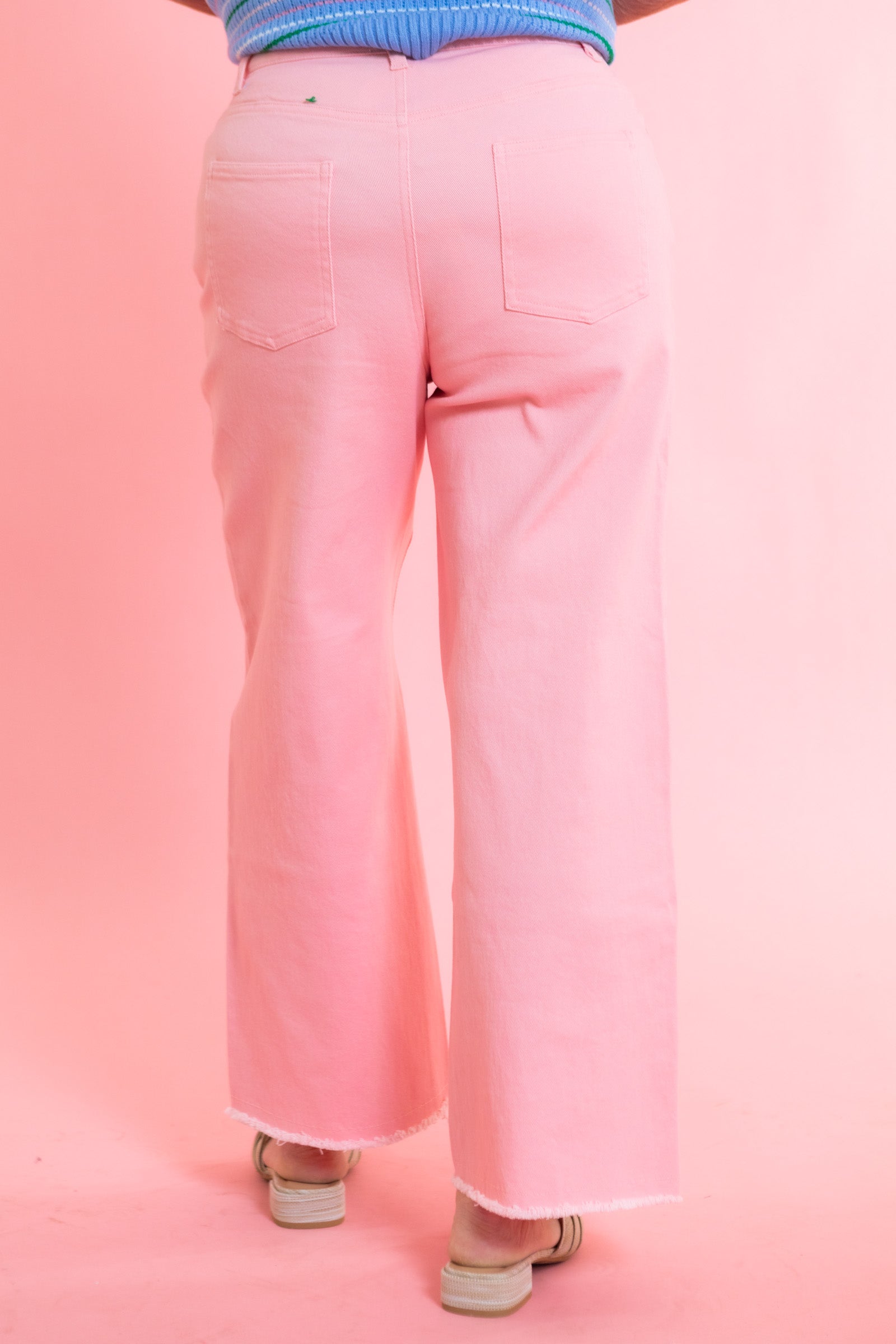 Harper High-Rise Button Fly Wide Leg Pants