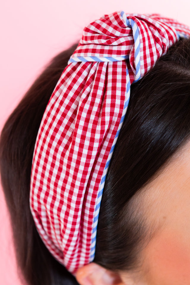 Shiraleah | Gingham Knotted Headband
