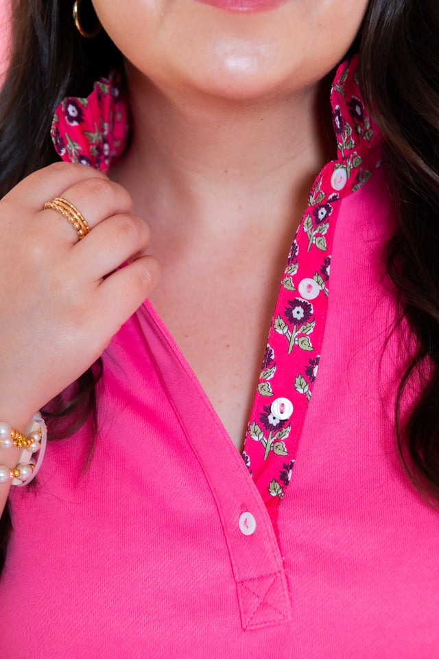 Coral Bloom Puff Sleeve Top