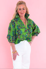 Dizzy Lizzie | Milano Seahorse Print Top