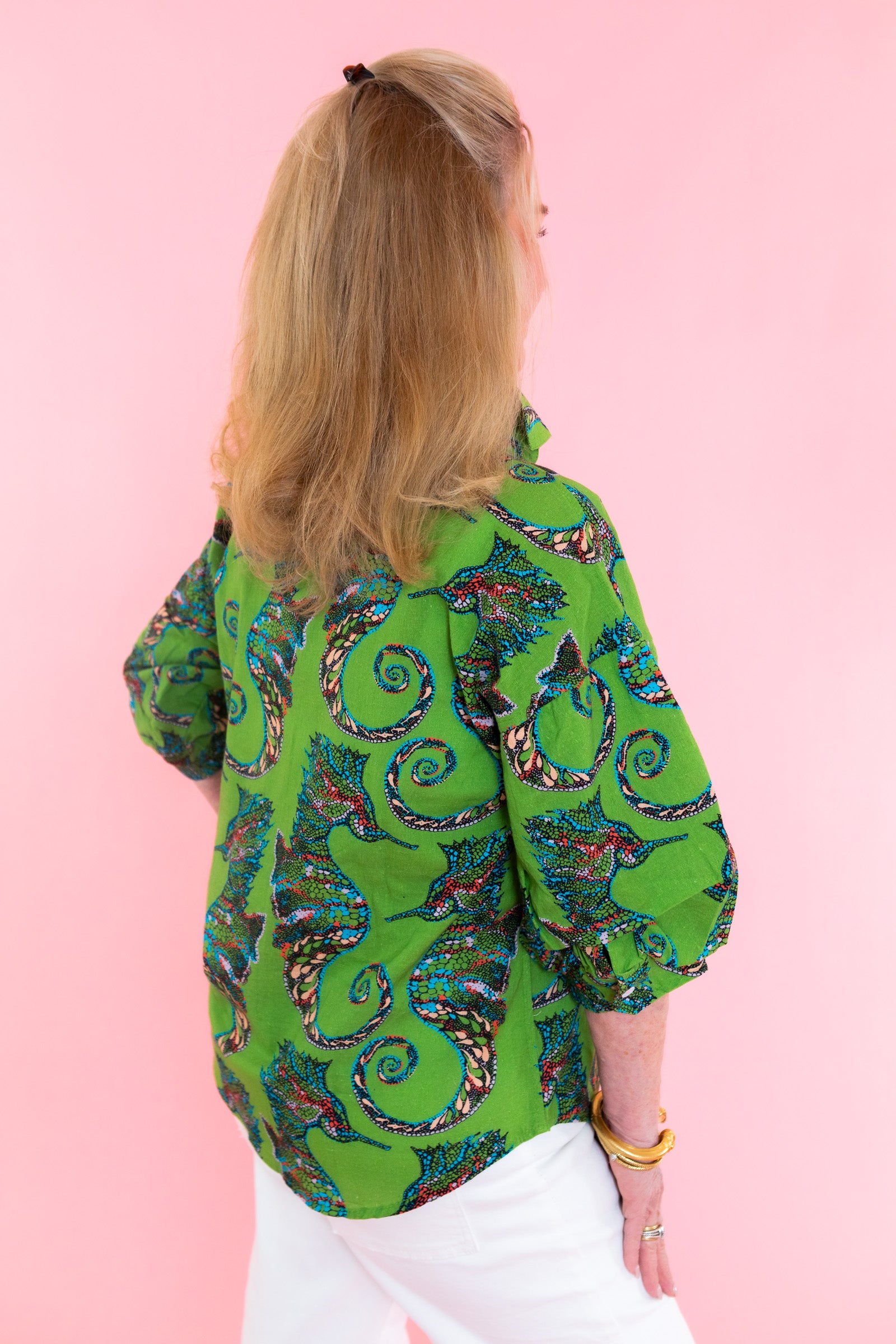 Dizzy Lizzie | Milano Seahorse Print Top