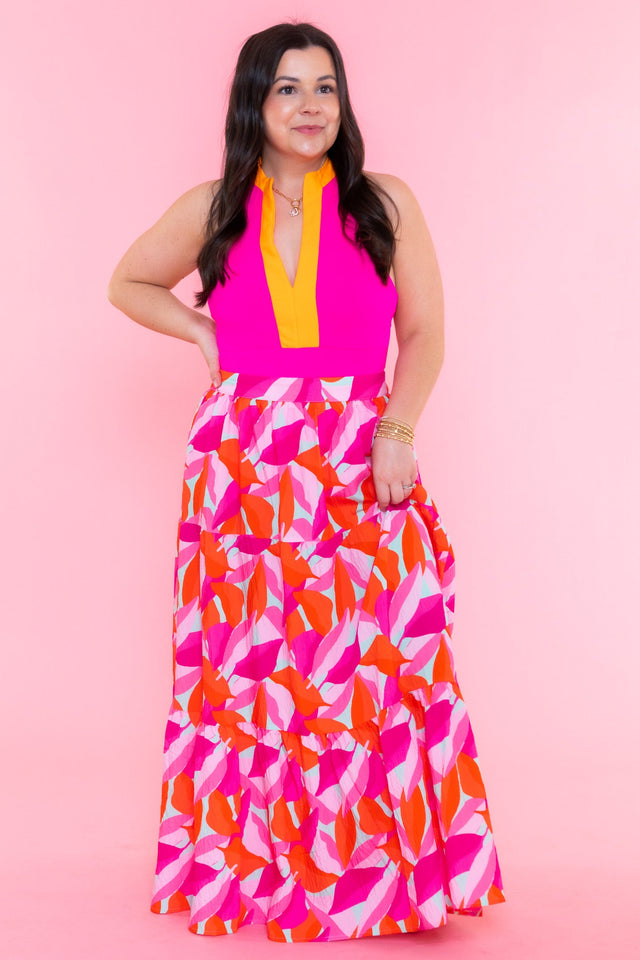 Mary Square | Nessa Beach Skirt- Bali Bloom Pink