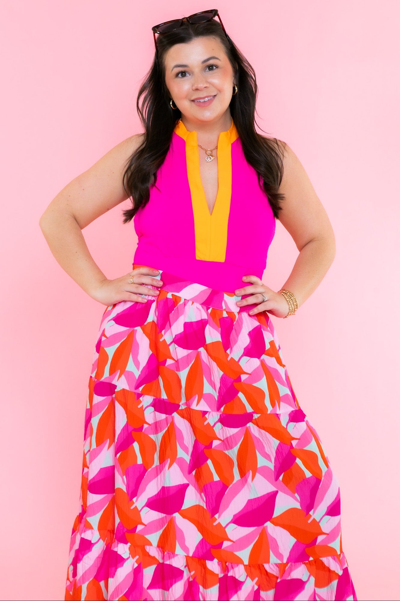 Mary Square | Nessa Beach Skirt- Bali Bloom Pink