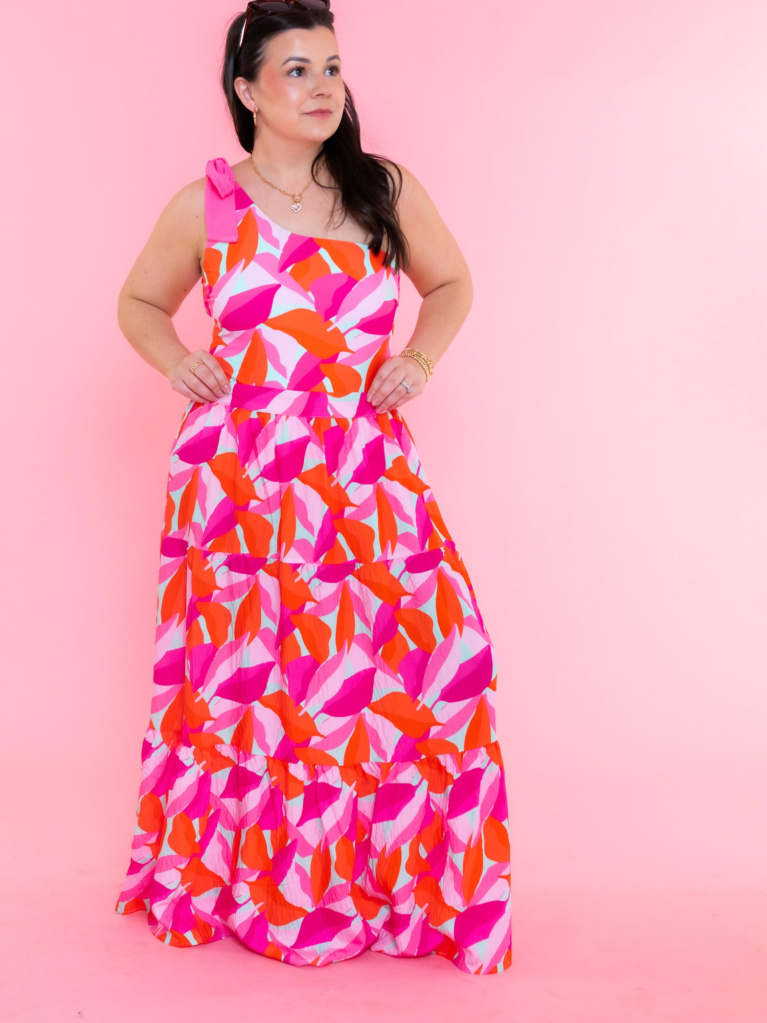 Mary Square | Mia One Piece Swimsuit | Bali Bloom Pink
