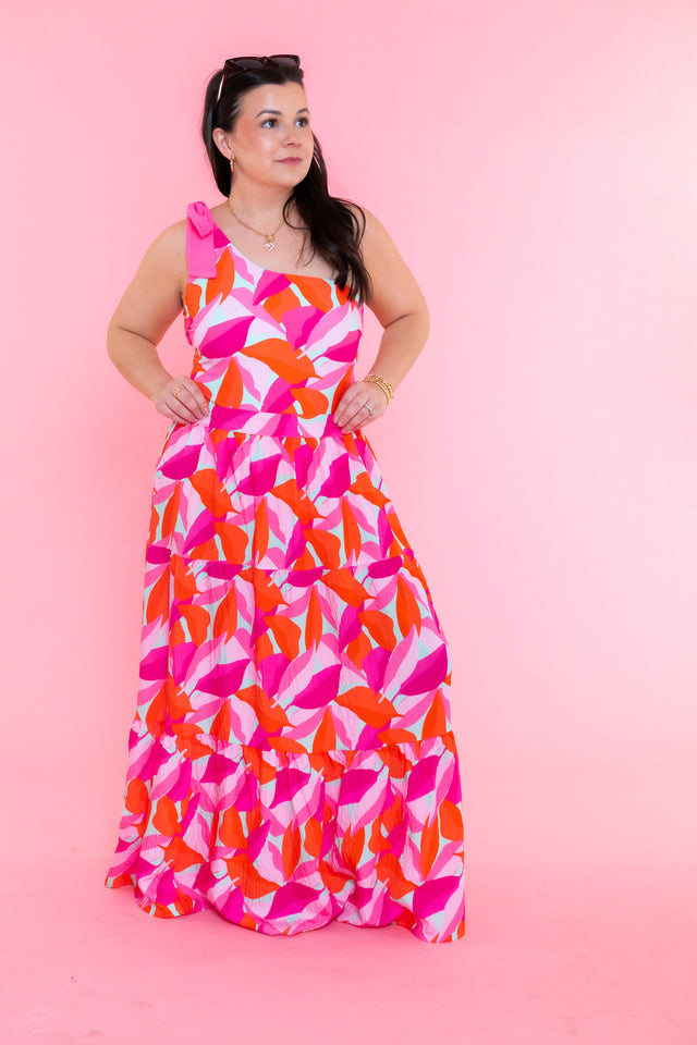 Mary Square | Mia One Piece Swimsuit | Bali Bloom Pink