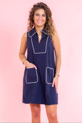 Sophie Contrast Trim Shift Dress