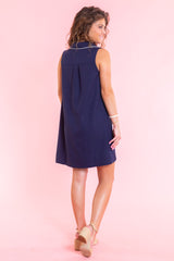 Sophie Contrast Trim Shift Dress