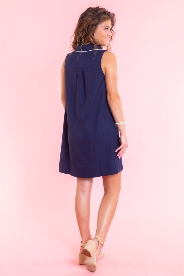 Sophie Contrast Trim Shift Dress