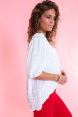 Simply Sweet Textured Babydoll Top