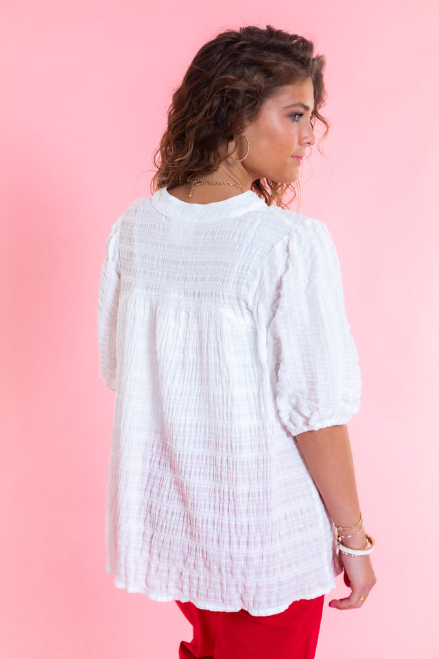 Simply Sweet Textured Babydoll Top