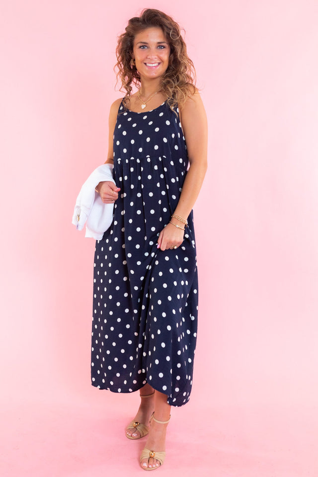 Mila Layered Polka Dot Midi Dress Set
