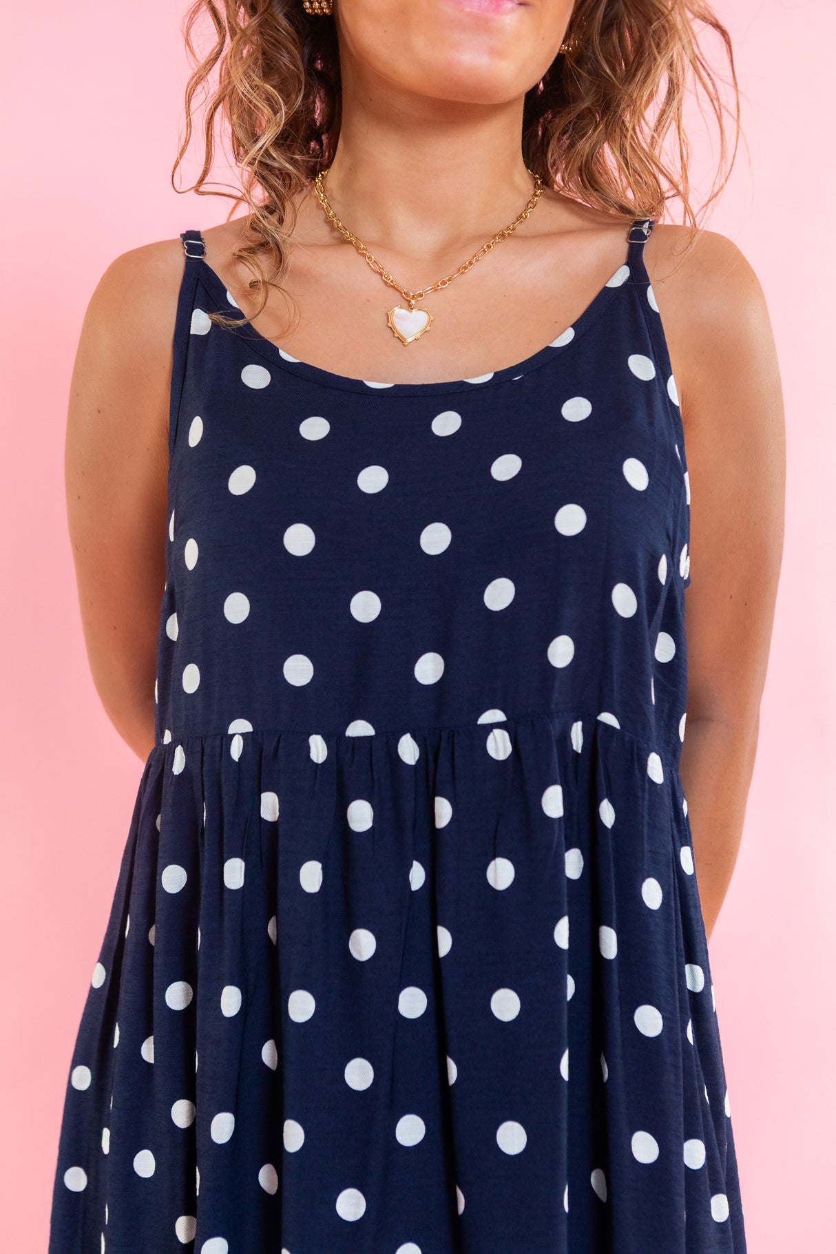 Mila Layered Polka Dot Midi Dress Set