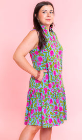 Palm Blossom Midi Dress