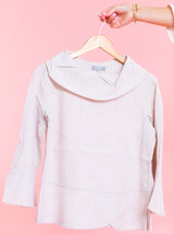 Linen Overlay Flounce Top