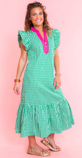 Emery Gingham Midi Dress