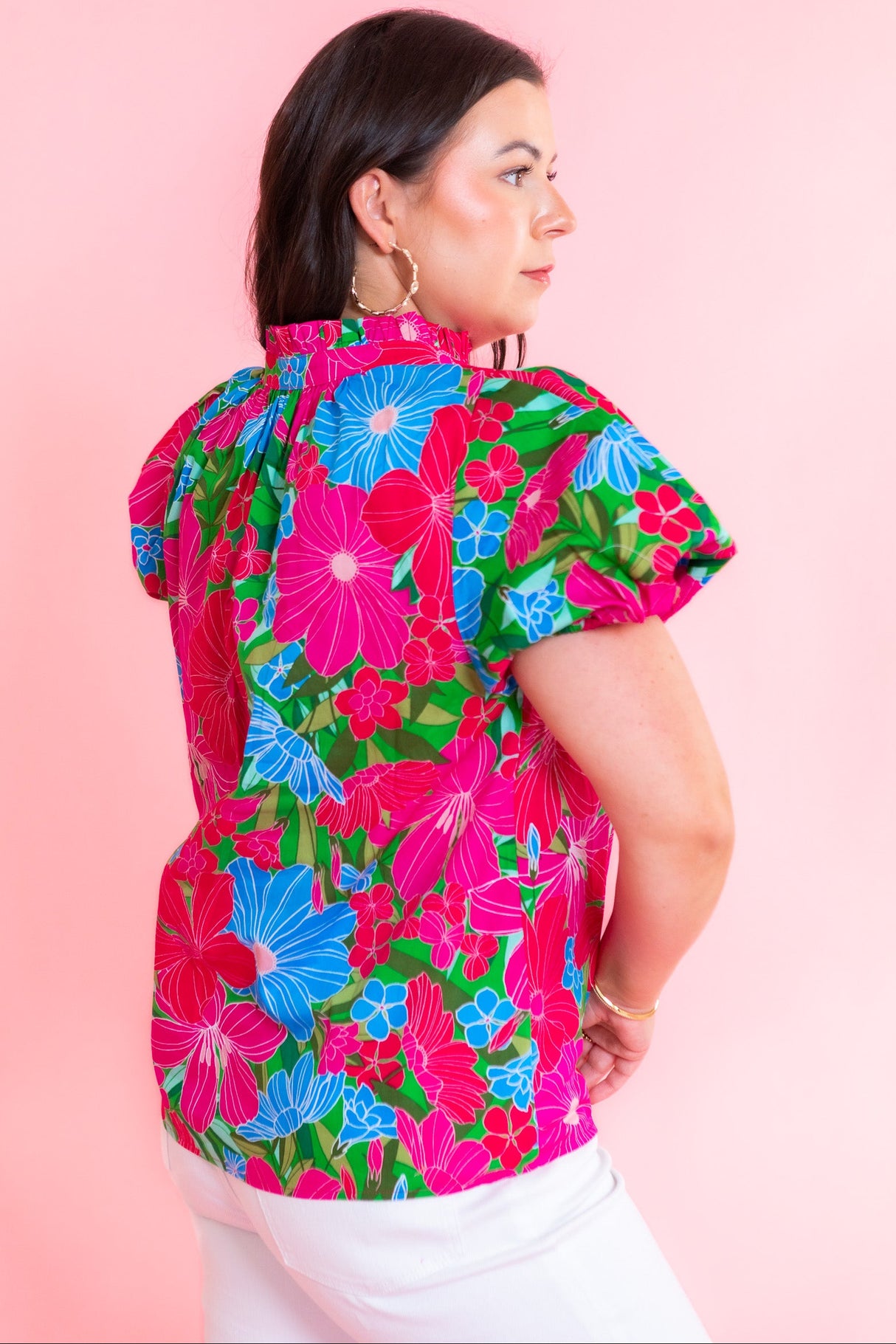 Josy Puff Sleeve Top Mervy Floral