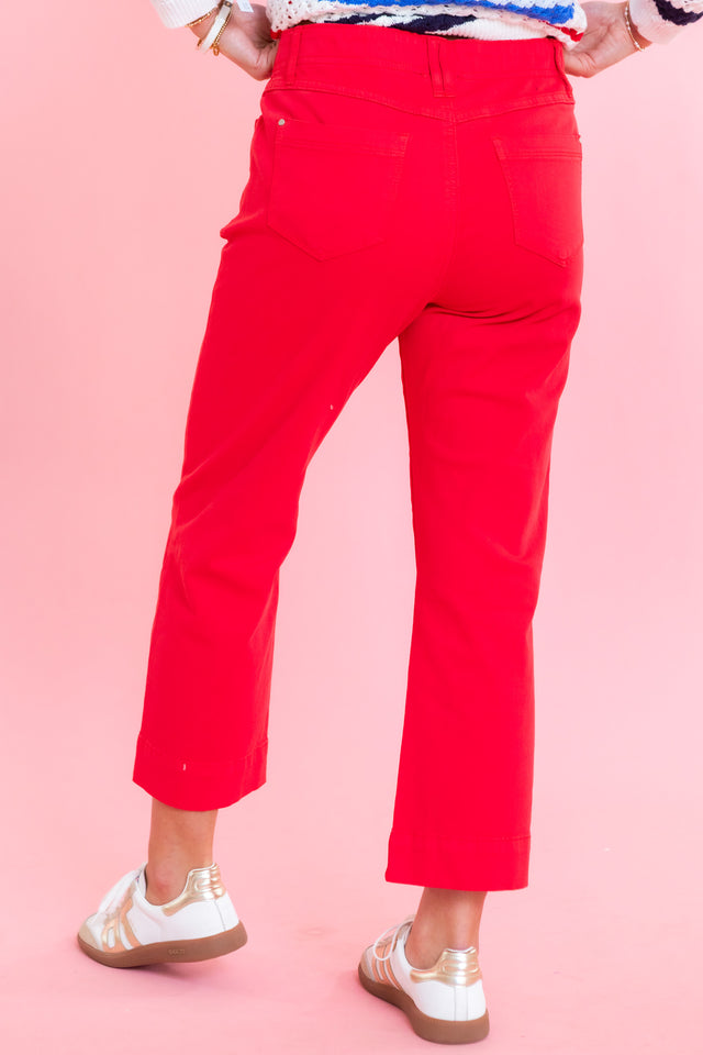 Tribal | Comfort Stretch Pull-On Kick Flare Capris in Sangria
