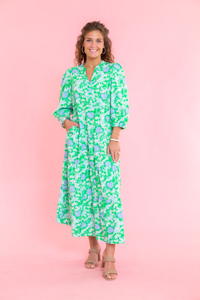 Mary Square | Cameron Dress | Daisy Chain Green