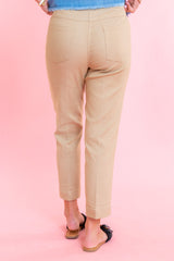 Pull-On Crop Pants with Pockets