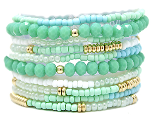 Multi Row Stretch Color Bracelet