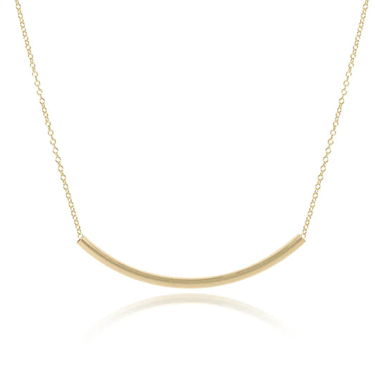 16" Necklace Gold - Bliss Bar Small Gold