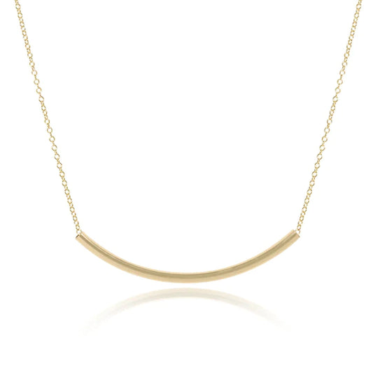 16" Necklace Gold - Bliss Bar Small Gold