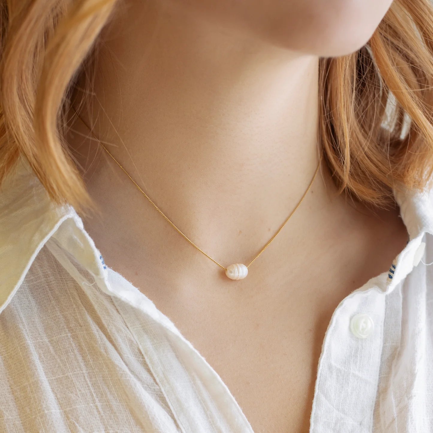 Lenny & Eva | Intentions Symbol Necklace-Pearl