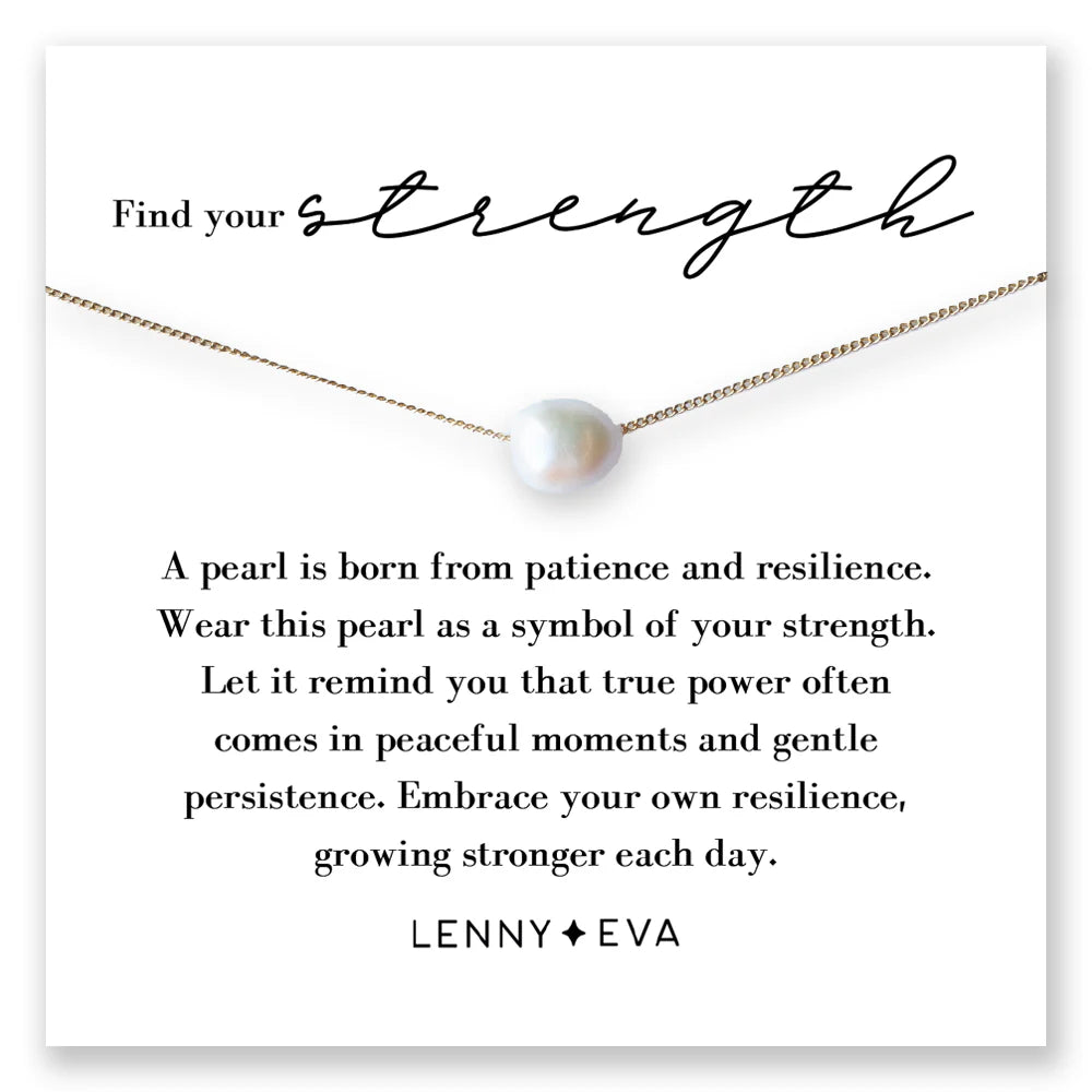 Lenny & Eva | Intentions Symbol Necklace-Pearl