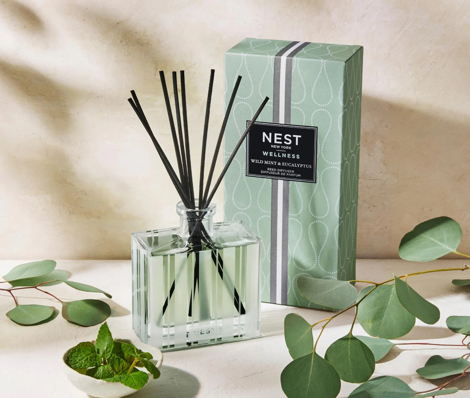 NEST New York | Reed Diffuser - Wild Mint & Eucalyptus